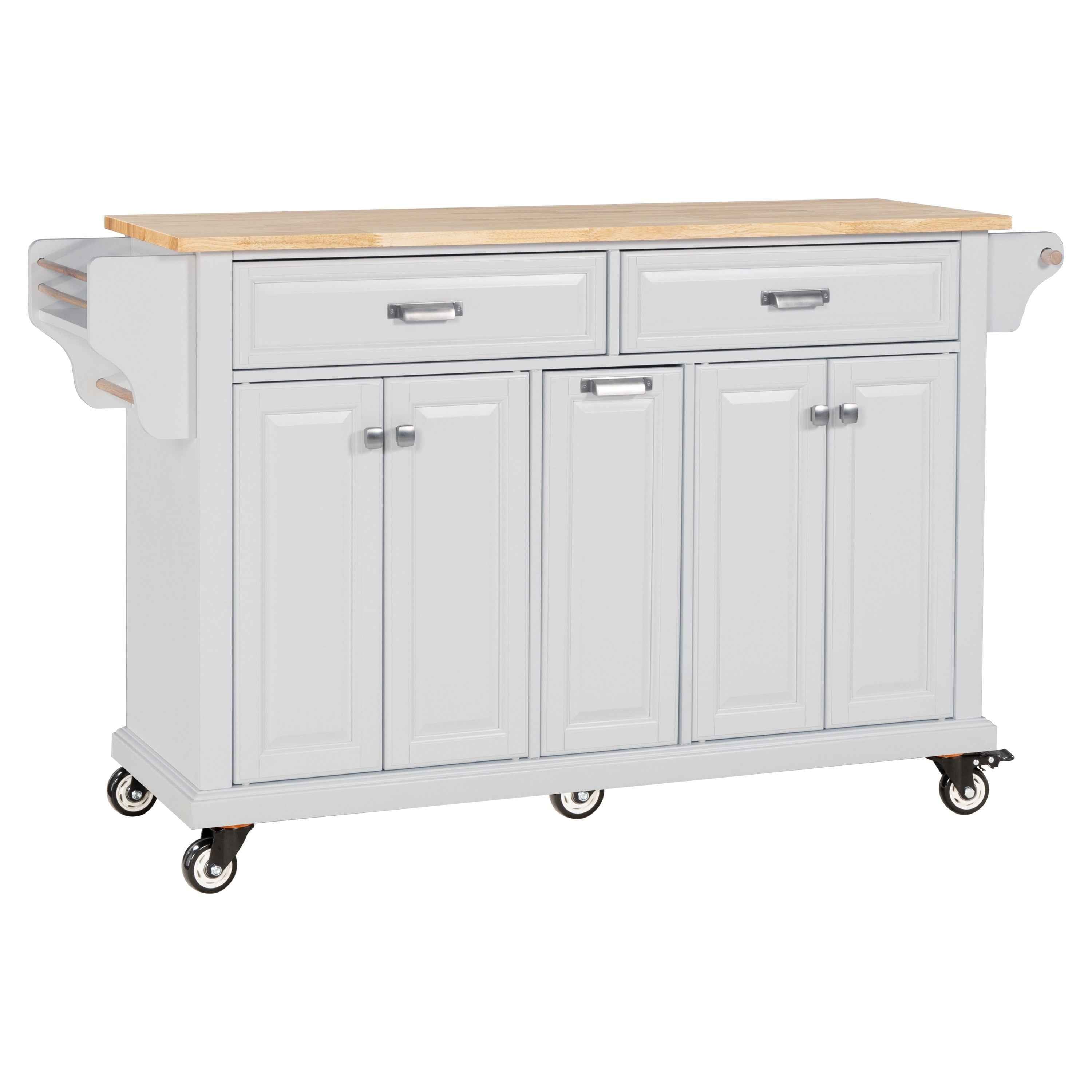 Kitchen Carts collection with rolling drop-leaf kitchen cart