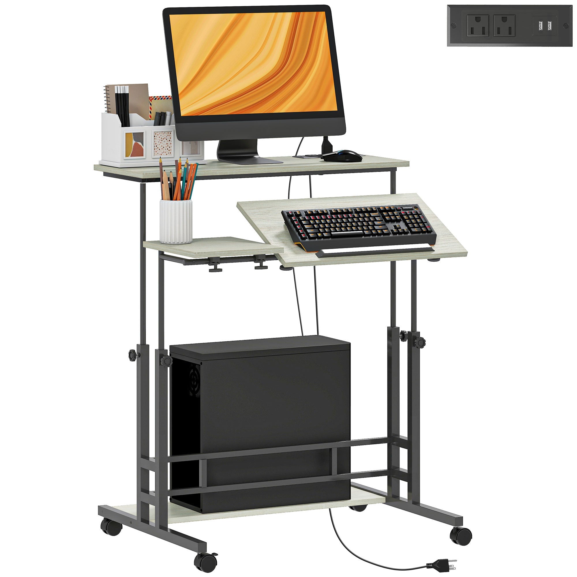 Adjustable Solutions collection with height-adjustable standing desk
