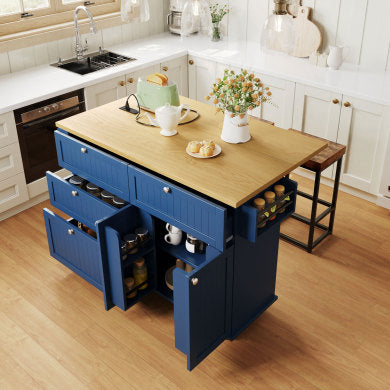 Culinary Hub collection with kitchen island and prep storage