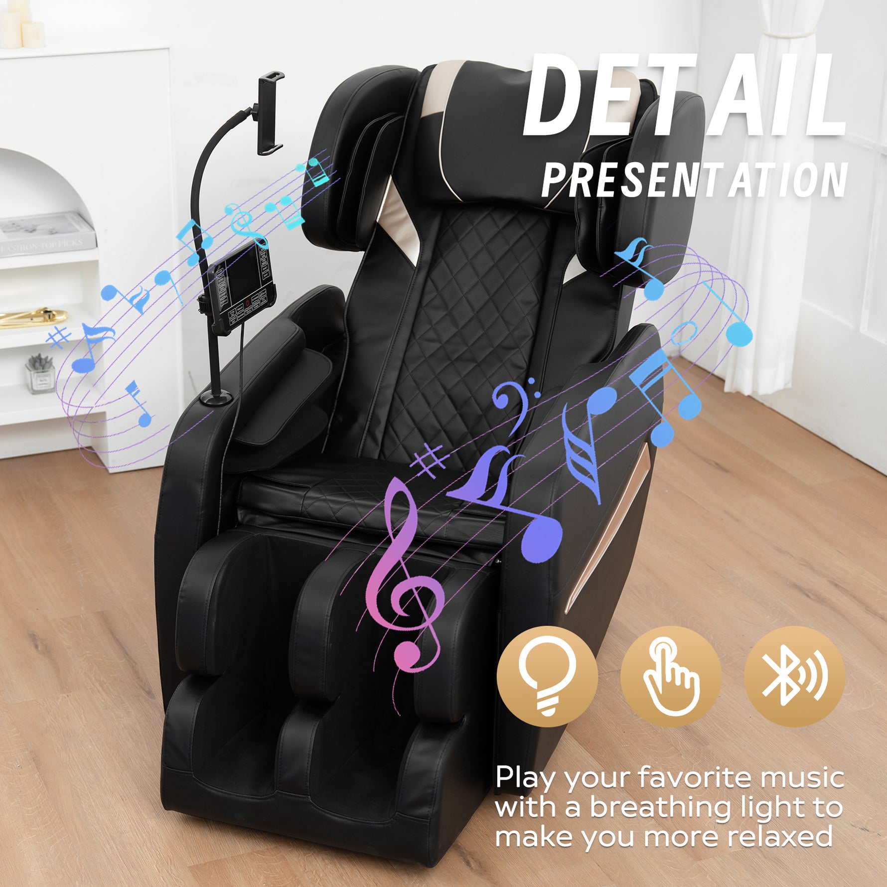 Zero Gravity Massage Chair with Bluetooth Speakers detail image 26