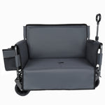 3-in-1 Folding Wagon Cart with Bench Seat & Storage for workshop, garage, storage, or utility use