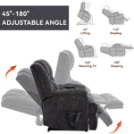 Dual-Motor Heat & Massage Power Lift Recliner, 350 lb Capacity detail image 47