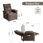 Chenille Massage Recliner with Heat & Remote Control detail image 19