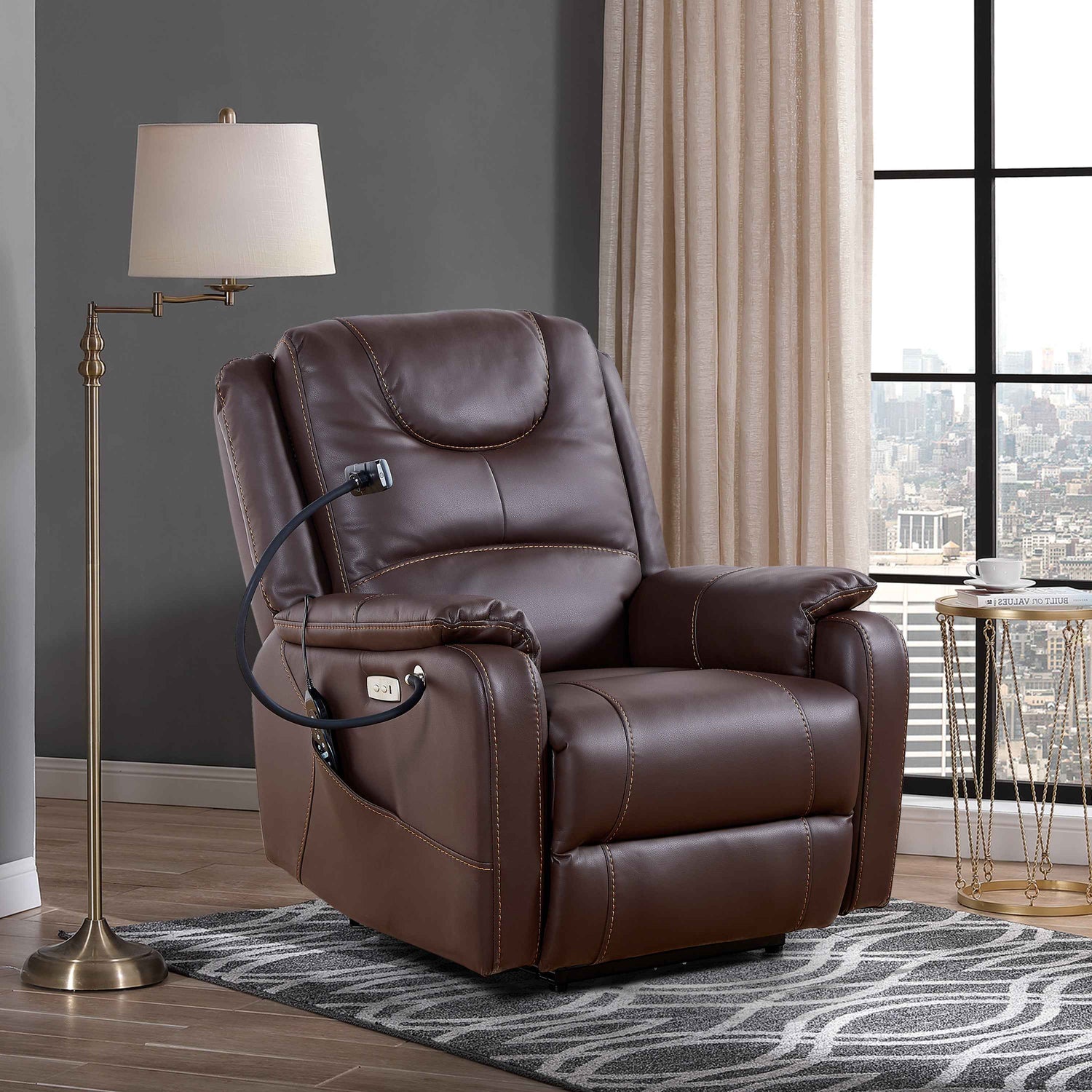 Liyasi Zero Gravity Power Recliner with Massage, Heat & Phone Holder product image