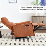 Heat Massage Manual Recliner Chair with Rocker and Swivel in Fabric for Living Room detail image 11