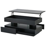 Lift-Top Coffee Table with Storage & LED Lights desktop storage organizer