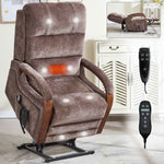 Power Chenille Lift Recliner Chair Dual Motor Infinite Position Up to 350 Pounds detail image 20