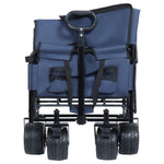 3-in-1 Folding Wagon Cart with Bench Seat & Storage for workshop, garage, storage, or utility use