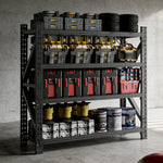 Heavy Duty Metal Adjustable Garage Shelving Unit, 4000lb Capacity Industrial Storage Rack for workshop, garage, storage, or utility use