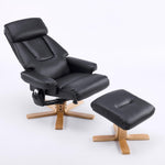 Modern Heated Massage 360° Swivel Recliner Accent Chair with Ottoman, Ergonomic detail image 36
