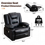 Rocker Recliner Chair with Massage and Heat for Adults, 360°Swivel detail image 10