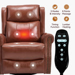 Heat Massage Manual Recliner Chair with Rocker and Swivel for Living Room detail image 126