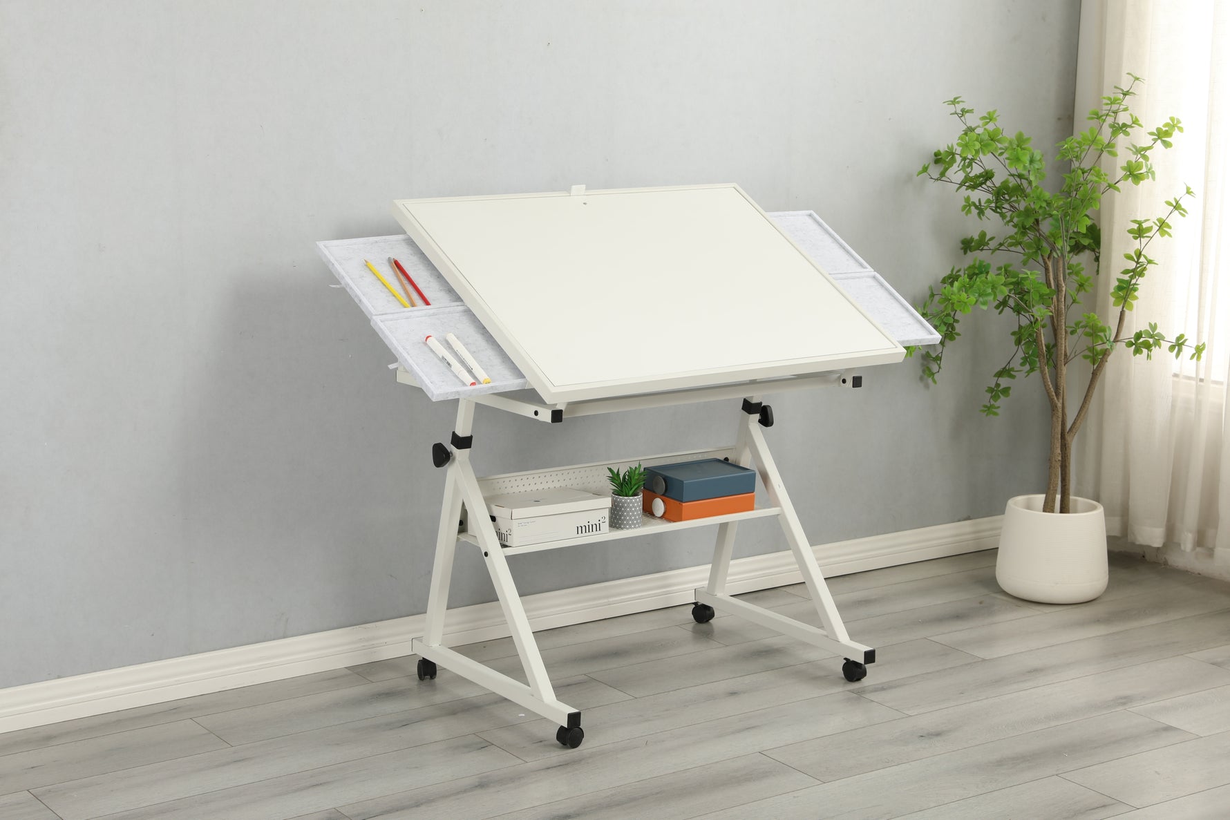 1500-Piece Rolling Jigsaw Puzzle Table with 4 Trays hobby and puzzle table