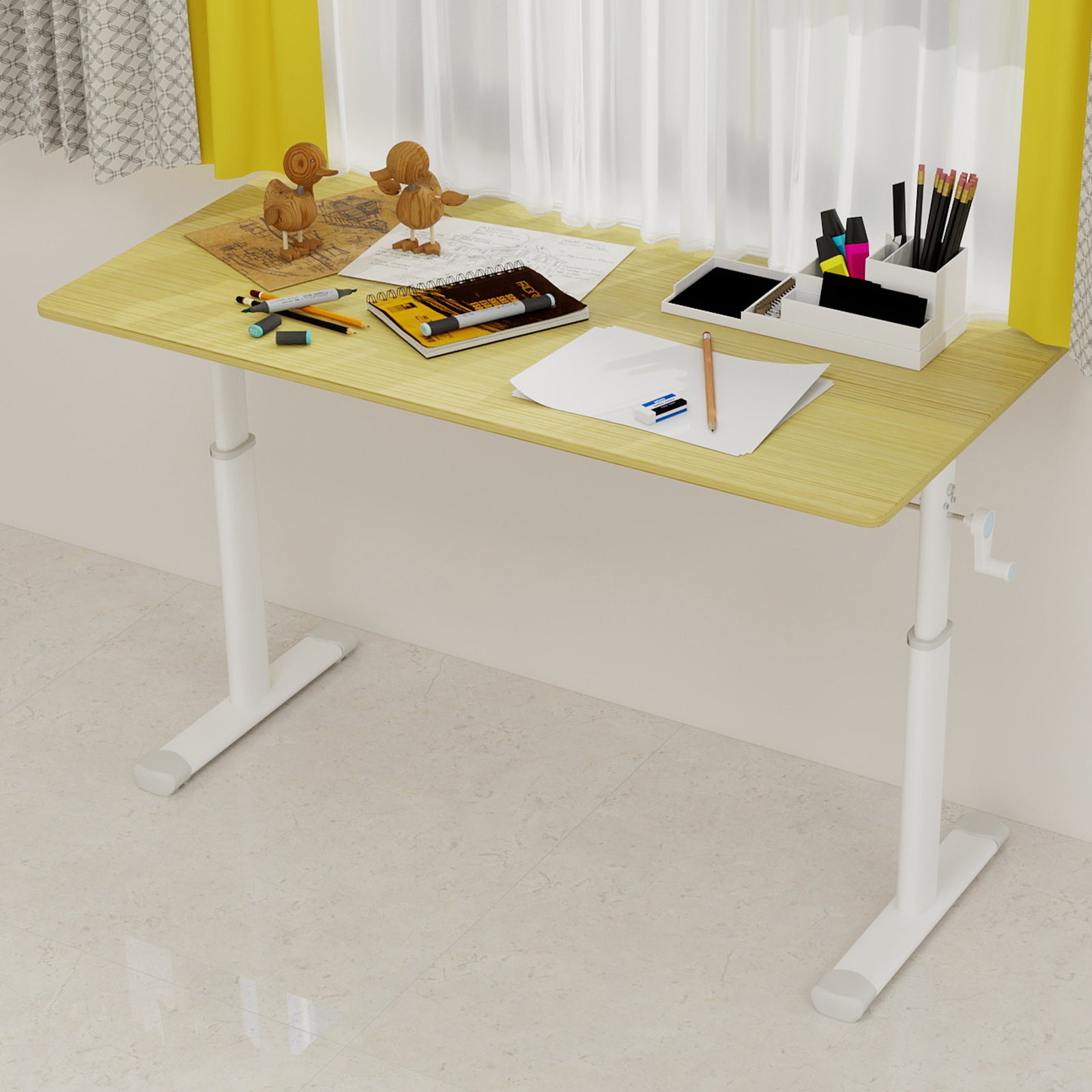 Height Adjustable Study Desk for Home Office adjustable Standing Desk