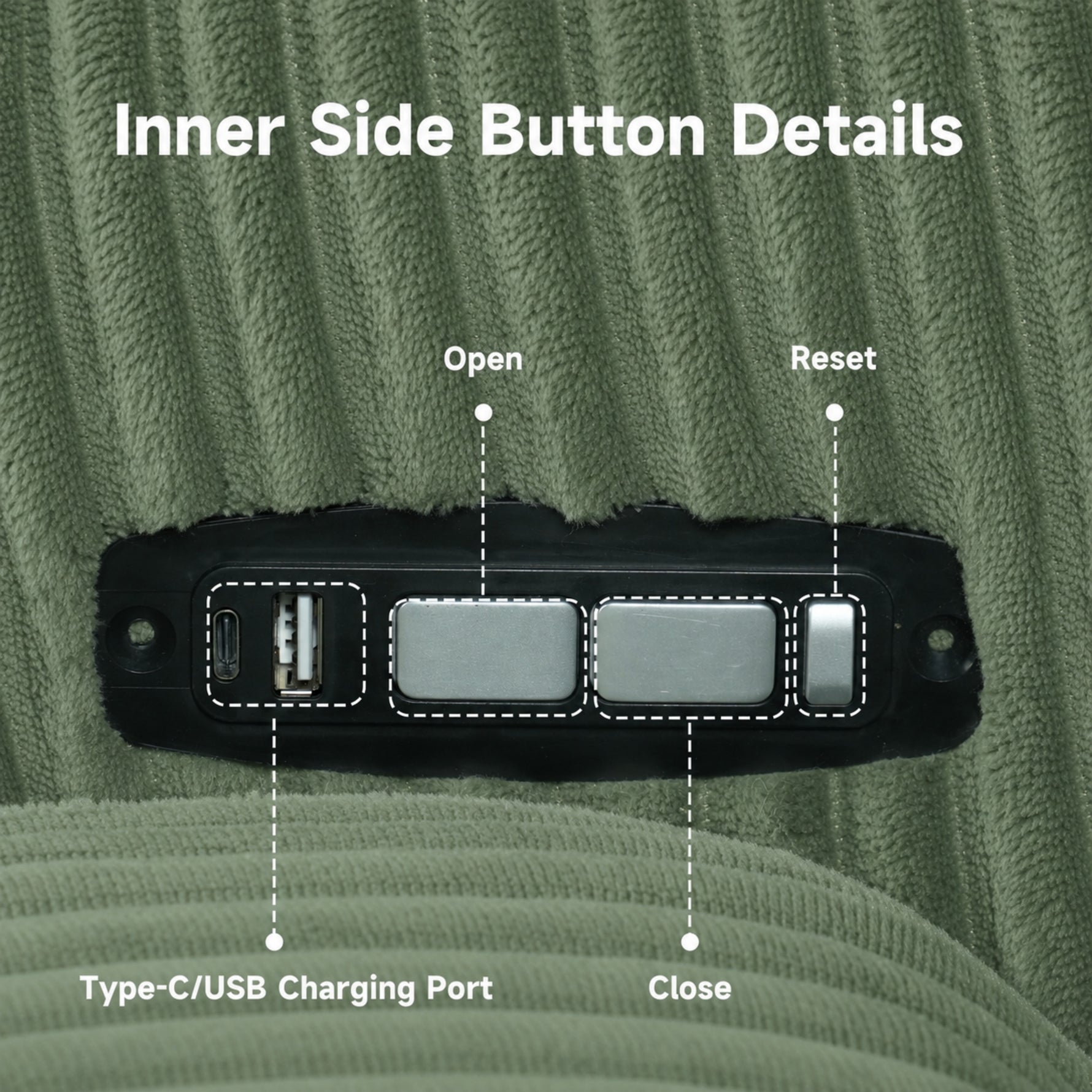 Electric Power Recliner Chair with Heat and Massage, 270° Swivel detail image 34