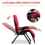 Outsunny Padded Zero Gravity Reclining Lounge Chair detail image 4