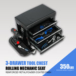 Rolling Mechanic Seat with 3-Drawer Tool Storage, 350 lb Capacity product image