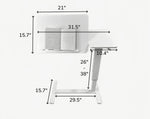 Height Adjustable Rolling Overbed Laptop Desk mobile laptop workstation