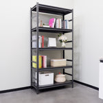 5-Tier Heavy-Duty Adjustable Metal Storage Rack for workshop, garage, storage, or utility use