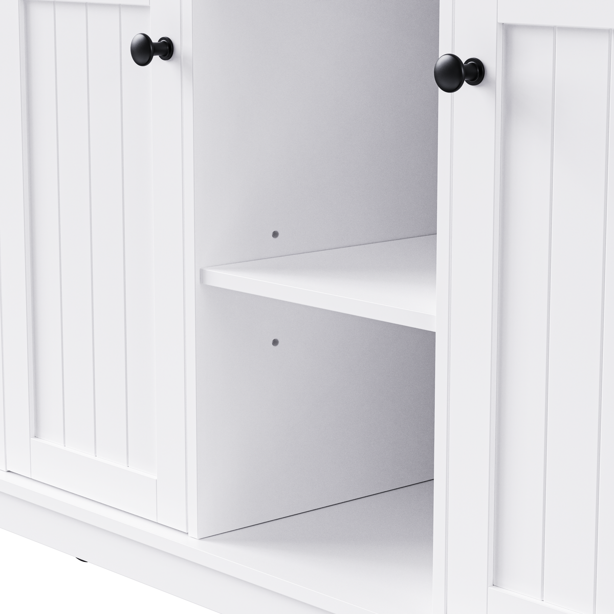 53 in. Farmhouse Kitchen Island with Power Outlet & Stools product view 152