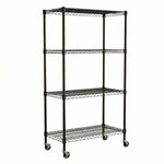 Heavy-Duty Adjustable Wire Shelving Unit with Wheels & Levelers for workshop, garage, storage, or utility use