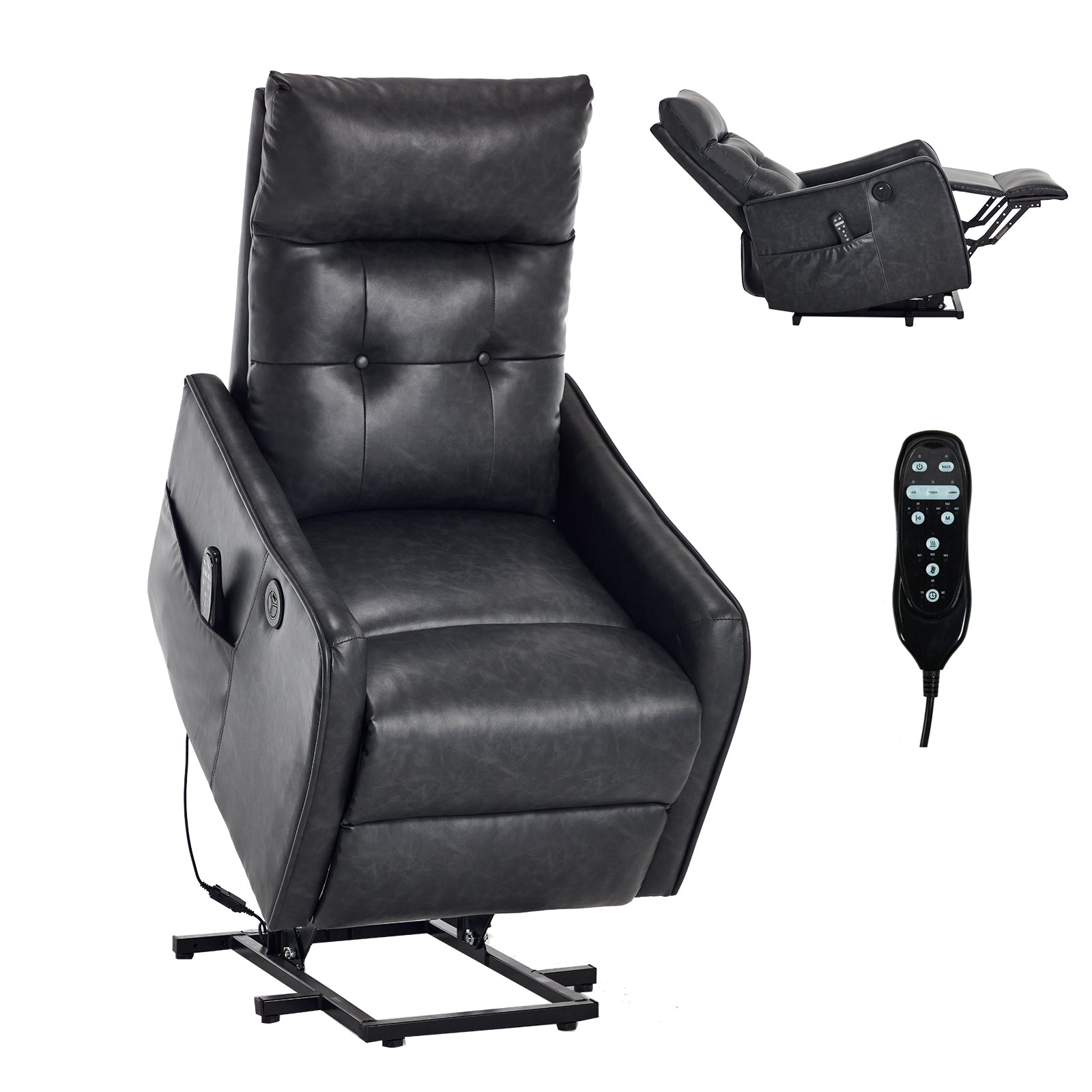 Single Motor Power Lift Recliner Chair with Massage & Heat detail image 119