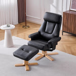 Modern Heated Massage 360° Swivel Recliner Accent Chair with Ottoman, Ergonomic detail image 26