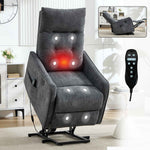 Chenille Single-Motor Power Lift Recliner with Massage & Heat detail image 37