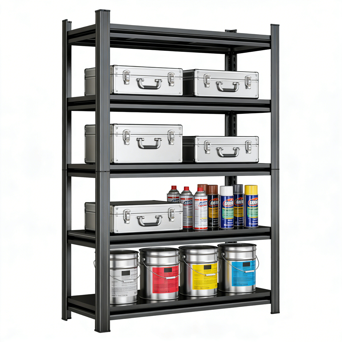 Heavy-Duty Adjustable Metal Storage Shelving Units for workshop, garage, storage, or utility use