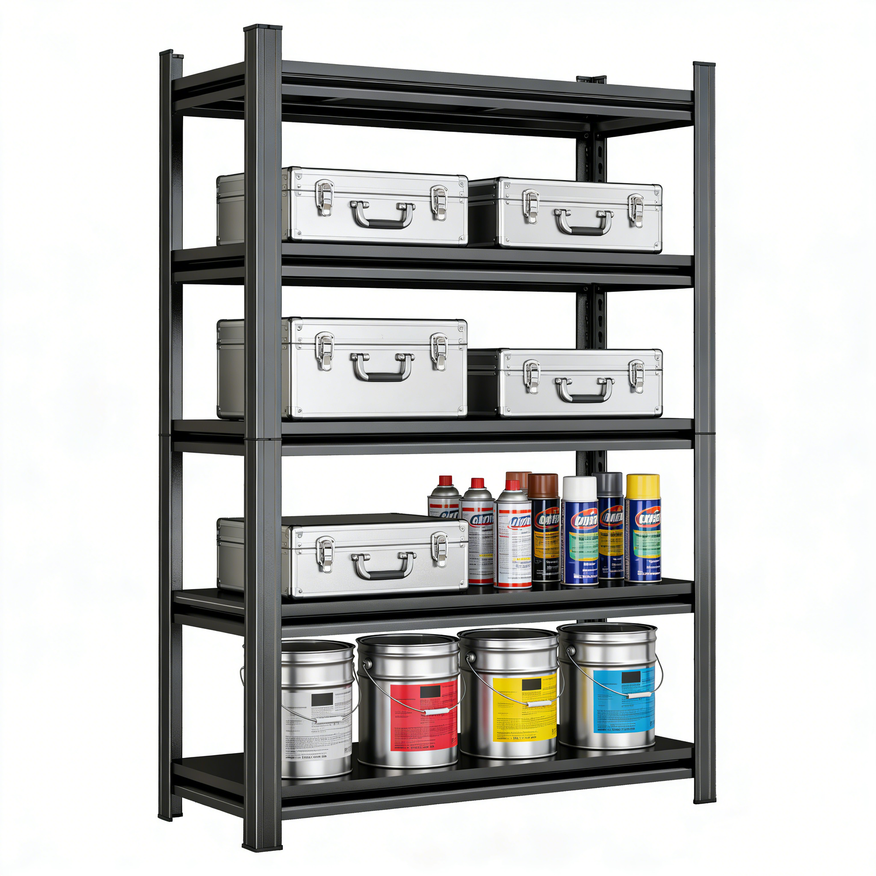 Heavy-Duty Adjustable Metal Storage Shelving Units for workshop, garage, storage, or utility use