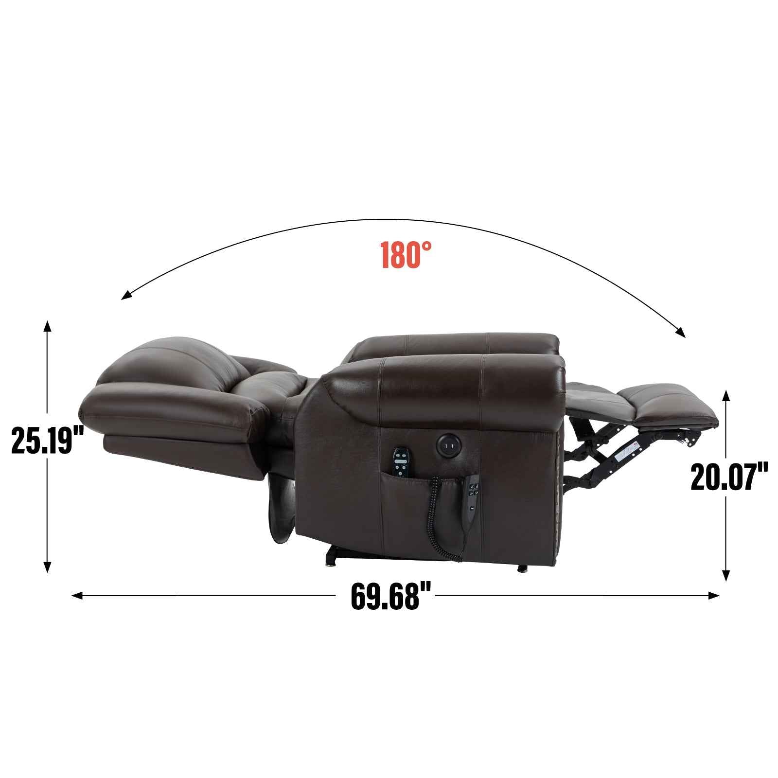 Dual-Motor Power Lift Heat & Massage Recliner detail image 4