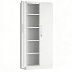 Locking Steel Garage Storage Cabinet with 4 Adjustable Shelves for workshop, garage, storage, or utility use