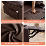 Rocker Recliner Chair with Massage and Heat for Adults, 360°Swivel detail image 7