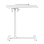 Techni Mobili Sit-to-Stand Rolling Adjustable Laptop Cart, White mobile laptop workstation