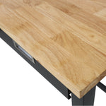 60" Rolling Bamboo Workbench with Drawer Storage for workshop, garage, storage, or utility use