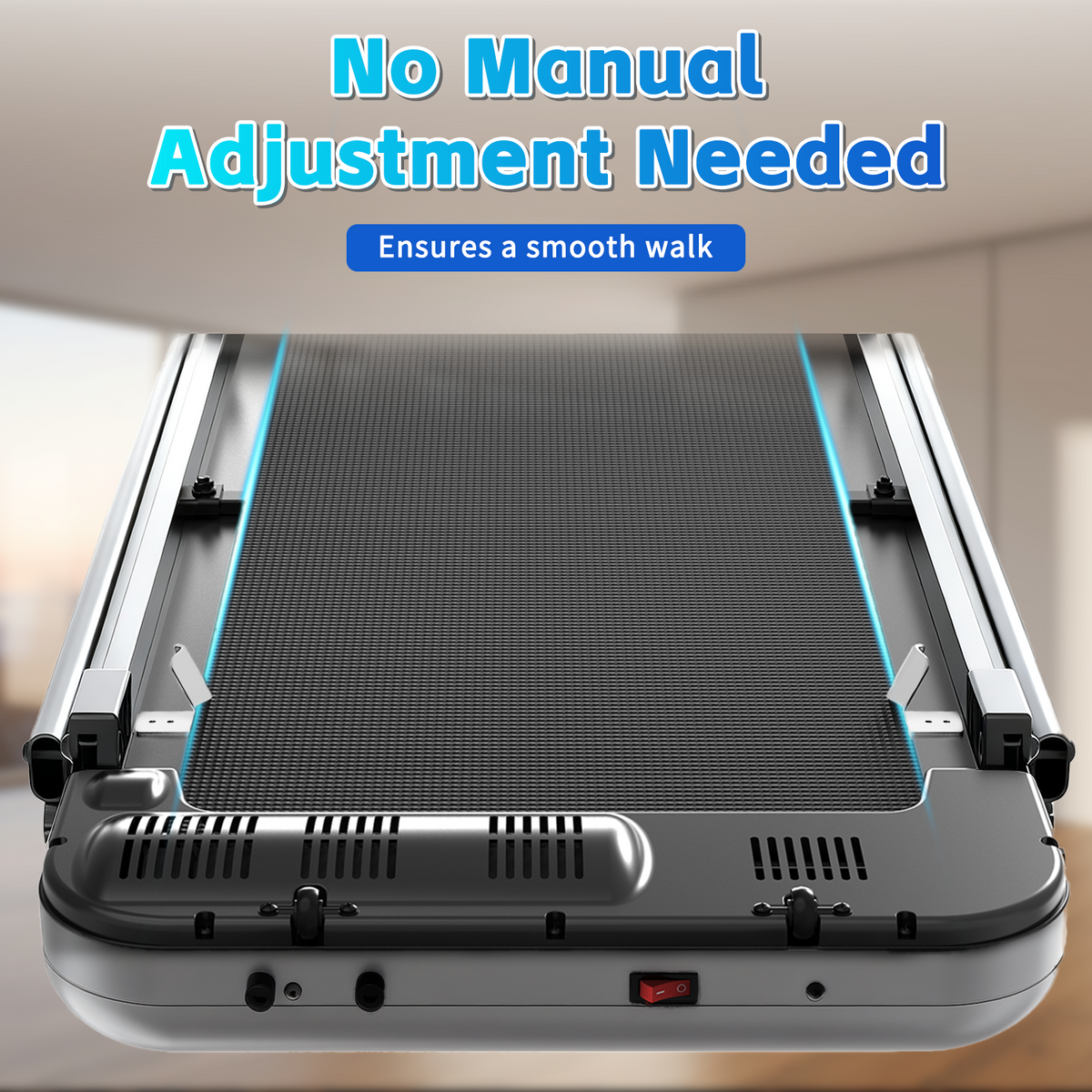 Foldable Under-Desk Walking Pad with Handlebar & Incline under-desk walking pad