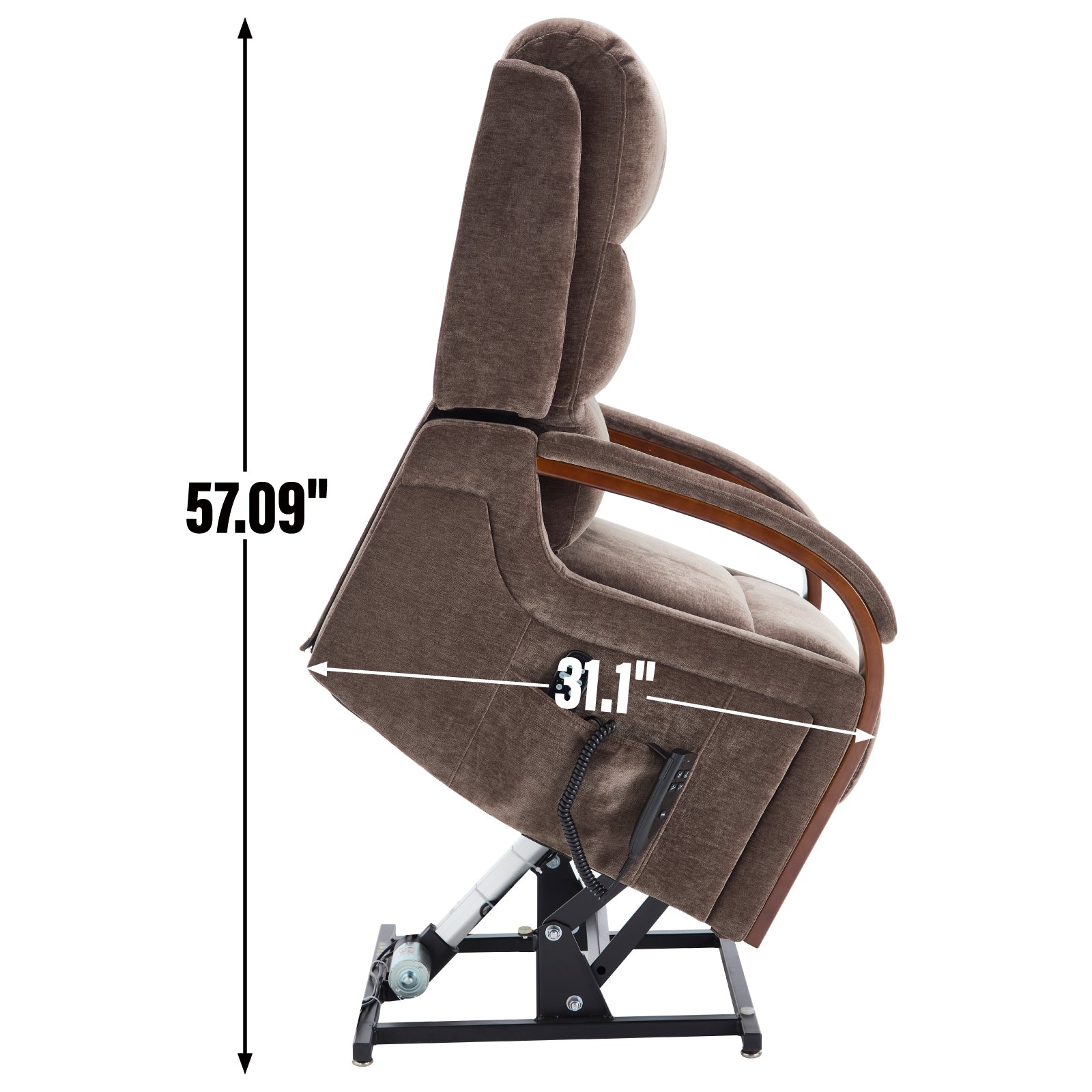 Power Chenille Lift Recliner Chair Dual Motor Infinite Position Up to 350 Pounds detail image 36