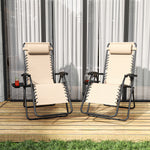 Folding Zero Gravity Lounge Chair with Headrest detail image 2