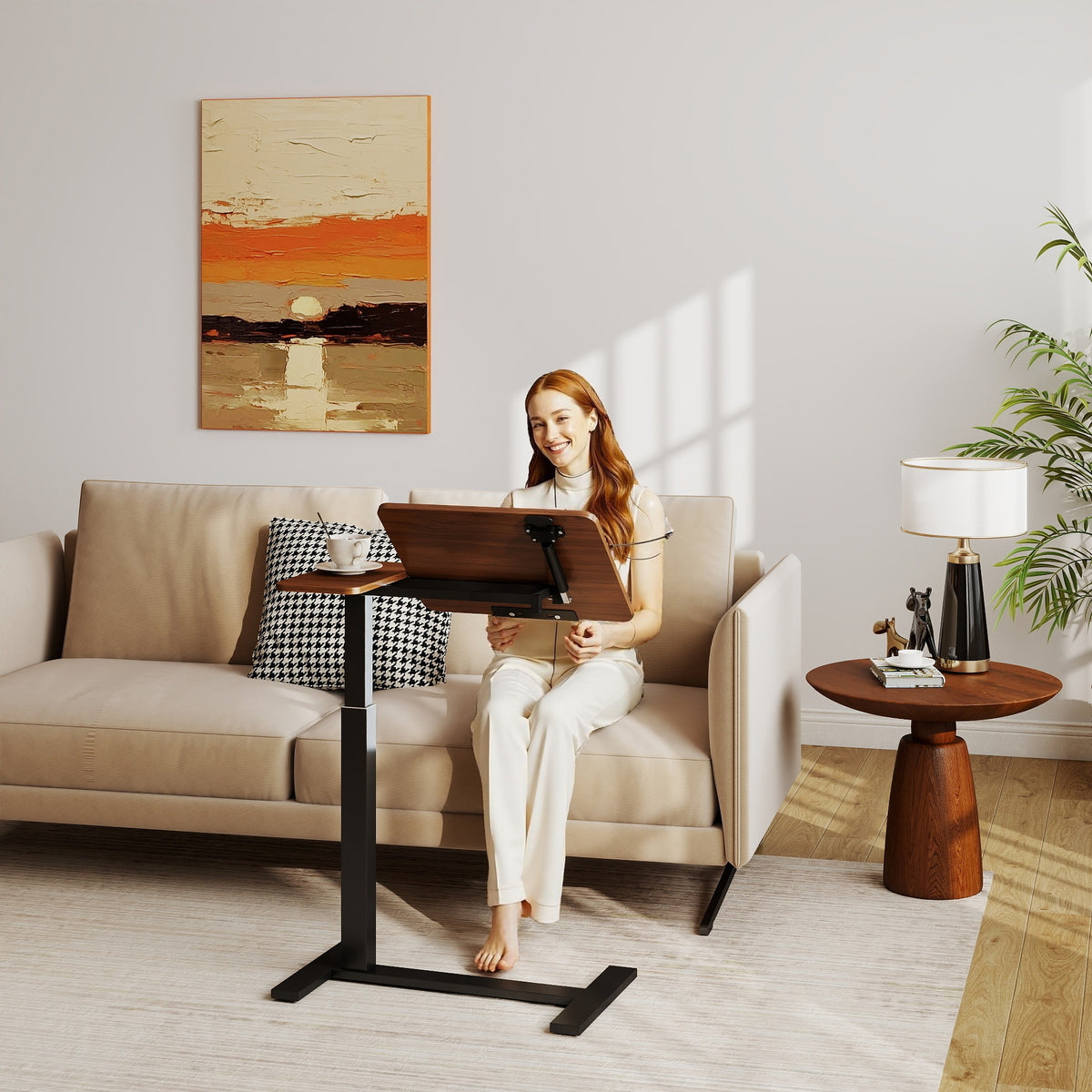 Mobile Adjustable Overbed Laptop Desk mobile laptop workstation