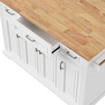54 in. Rolling Kitchen Island with Drop Leaf & Storage product view 23