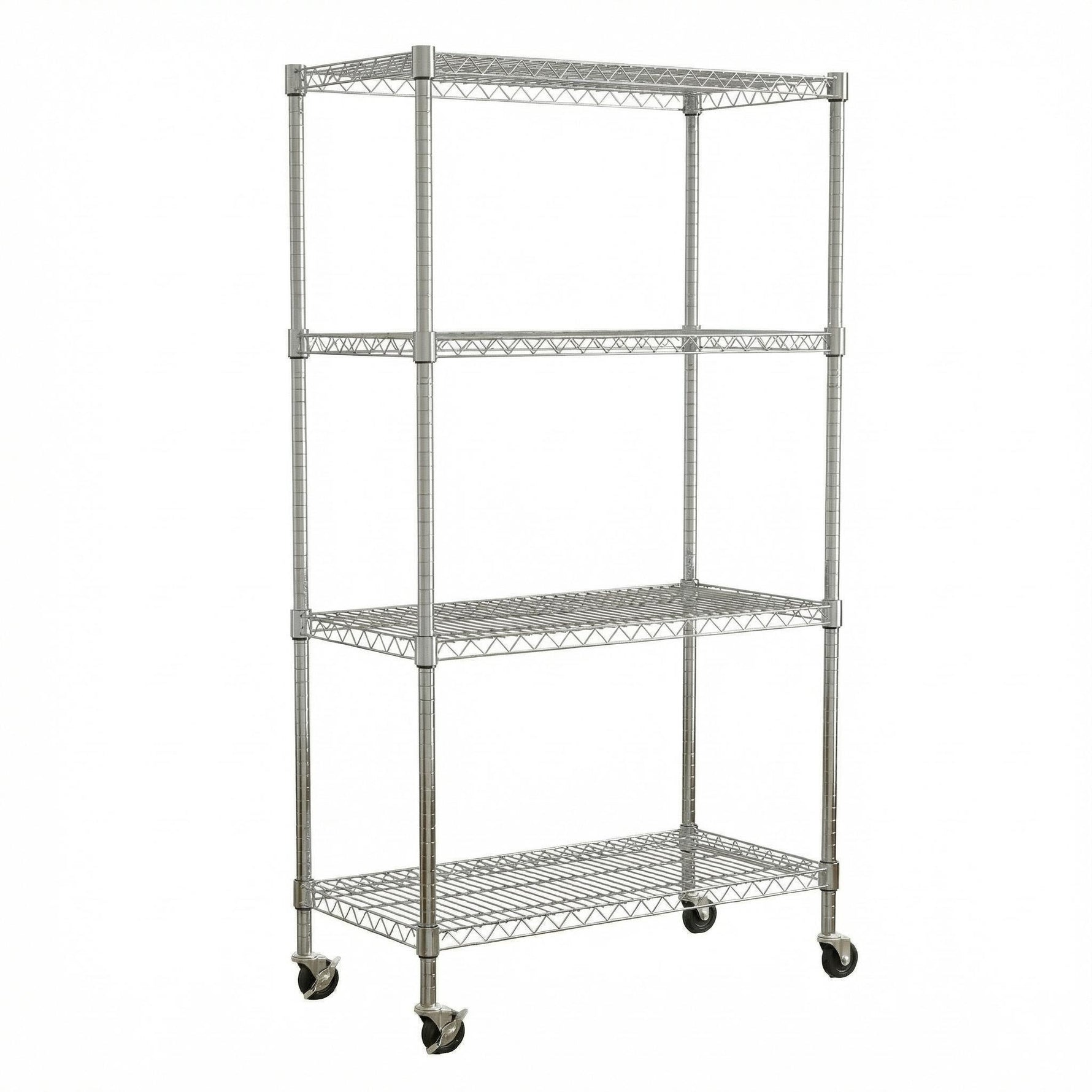 Heavy-Duty Adjustable Wire Shelving Unit with Wheels & Levelers for workshop, garage, storage, or utility use