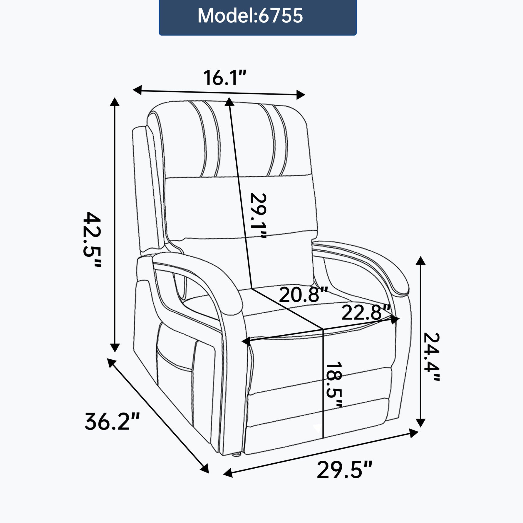 Dual-Motor Leather-Air Power Lift Recliner detail image 18
