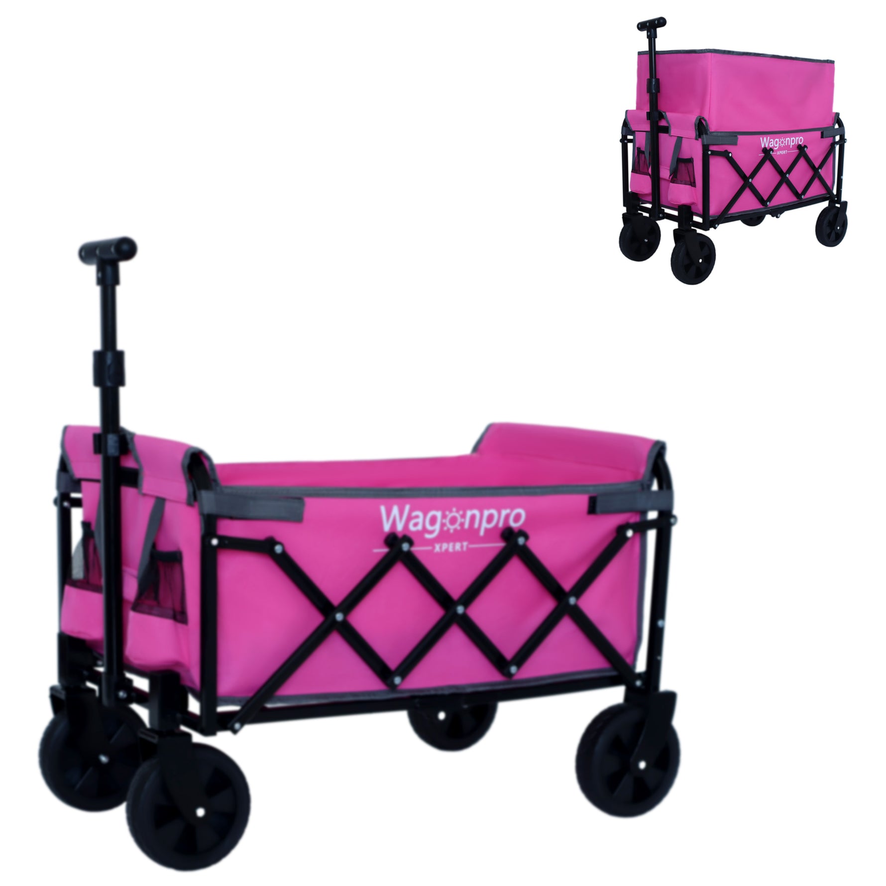 Expandable Dual-Layer Utility Wagon for workshop, garage, storage, or utility use