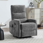 Heat Massage Manual Recliner Chair with Rocker and Swivel in Fabric for Living Room detail image 36