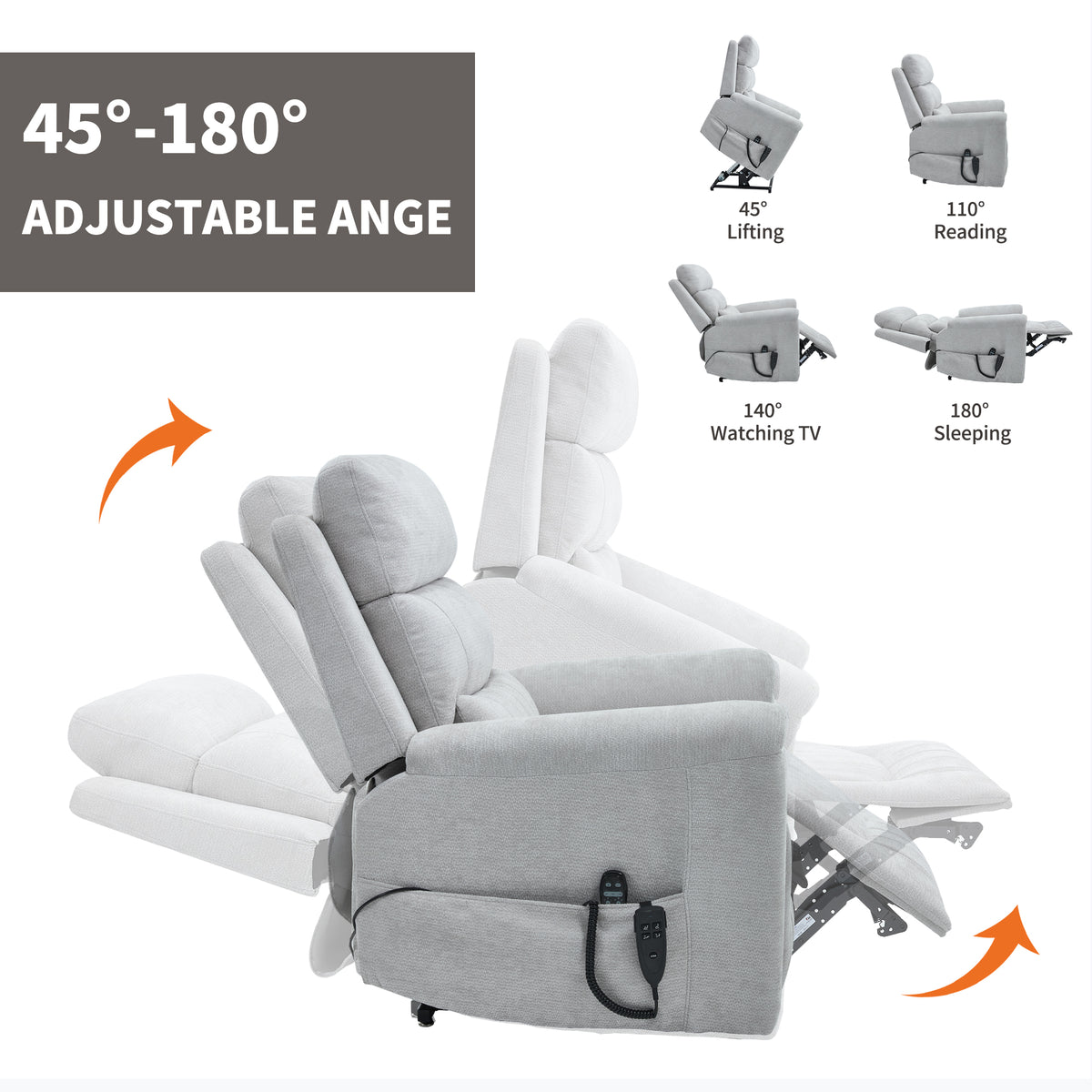 Dual-Motor Leather-Air Power Lift Recliner detail image 143