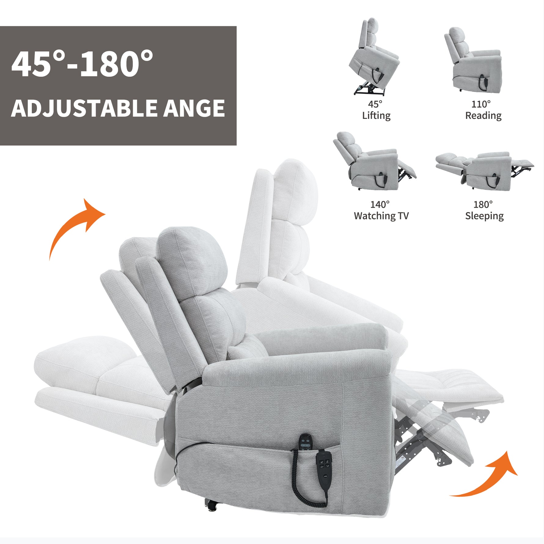 Dual-Motor Leather-Air Power Lift Recliner detail image 143