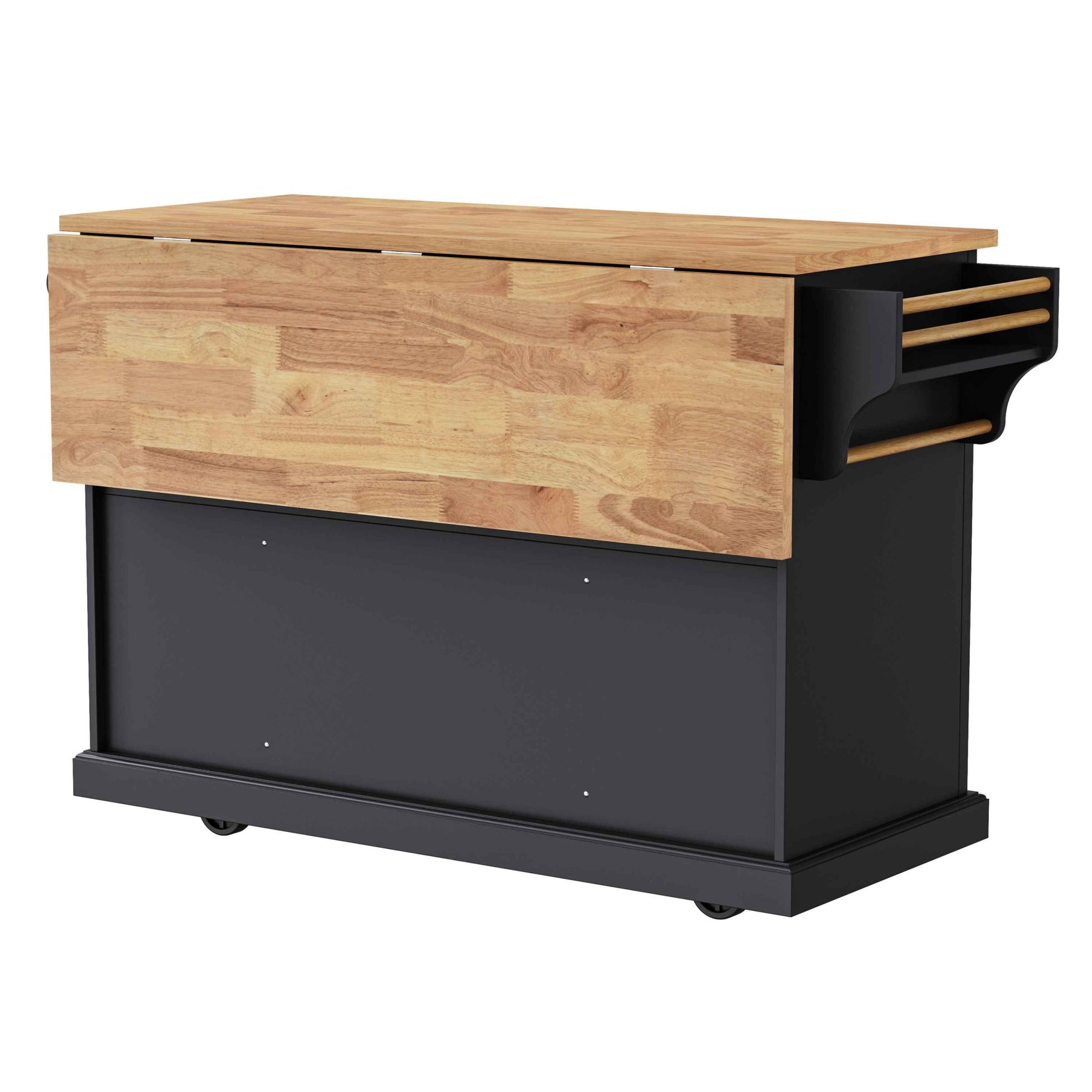 54 in. Rolling Kitchen Island with Drop Leaf & Storage product view 50