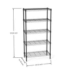 Heavy-Duty Adjustable Wire Shelving Unit with Wheels & Levelers for workshop, garage, storage, or utility use
