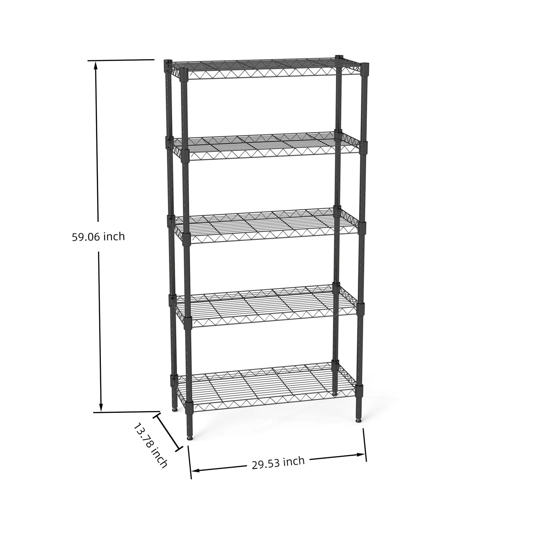 Heavy-Duty Adjustable Wire Shelving Unit with Wheels & Levelers for workshop, garage, storage, or utility use