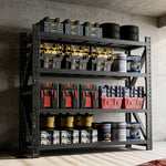 Heavy Duty Metal Adjustable Garage Shelving Unit, 4000lb Capacity Industrial Storage Rack for workshop, garage, storage, or utility use